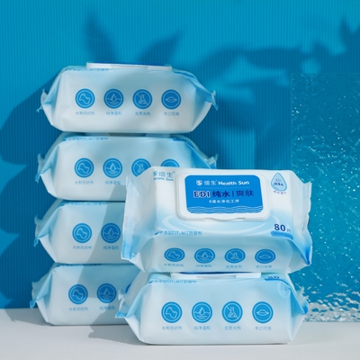 دستمال مرطوب آب خالص ضد باکتری بدون الکل برای تمیز کردن